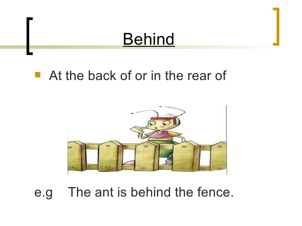Prepositions of place