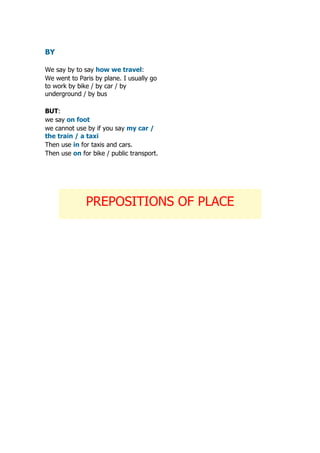 Prepositions of place | DOC
