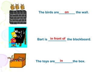 Object Example Infront Prepositions of Place in on infront of.ppt