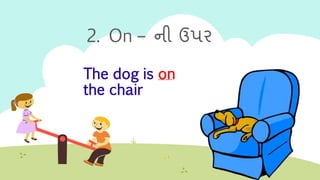 2. On â àȘšà« àȘàȘȘàȘ°
The dog is on
the chair