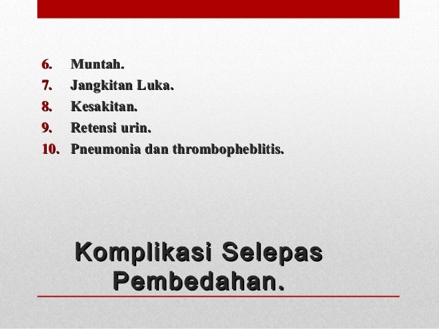 Pre & Post Operatif Care Reproduktif