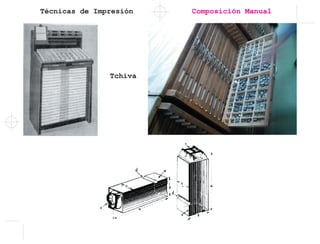 Técnicas de Impresión
Tchiva
Composición Manual
 
