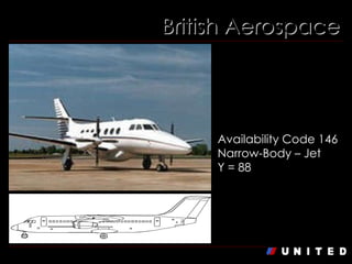 British Aerospace British Aerospace 146 Availability Code 146 Narrow-Body – Jet Y = 88 