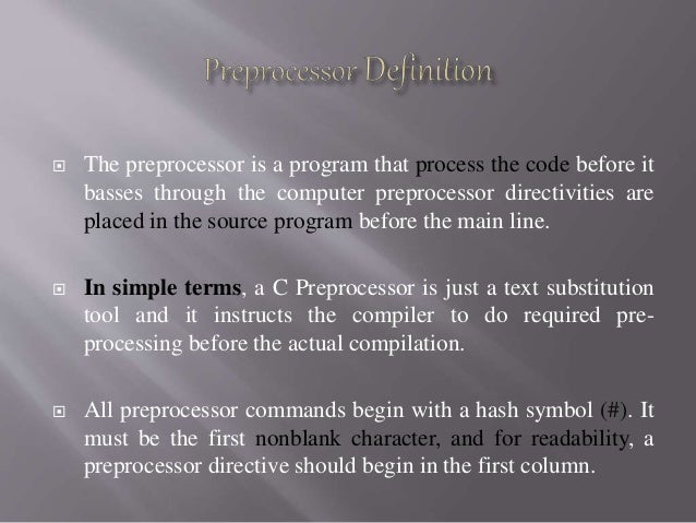 Preprocessor
