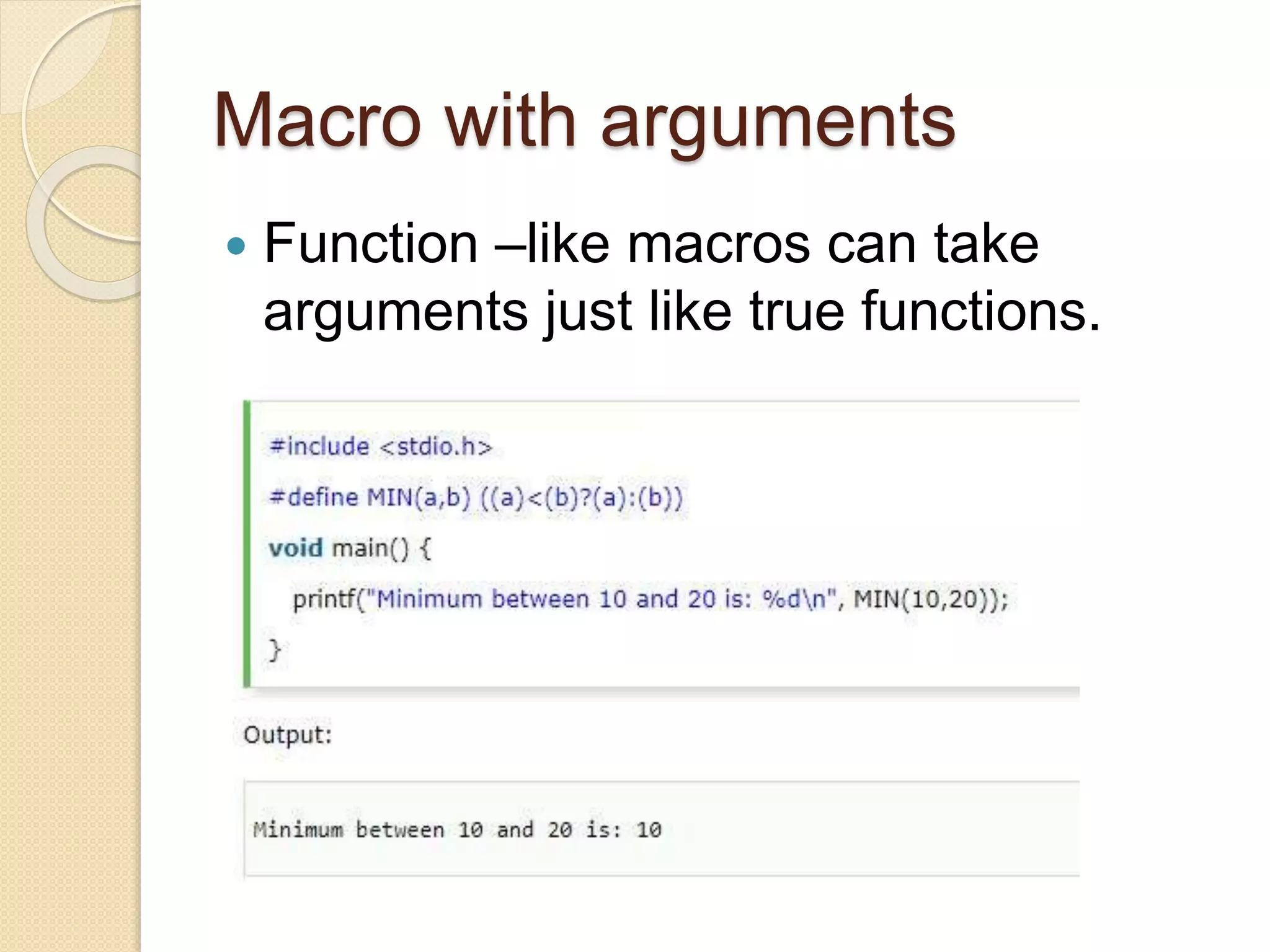 Preprocessor directives in c language | PPT