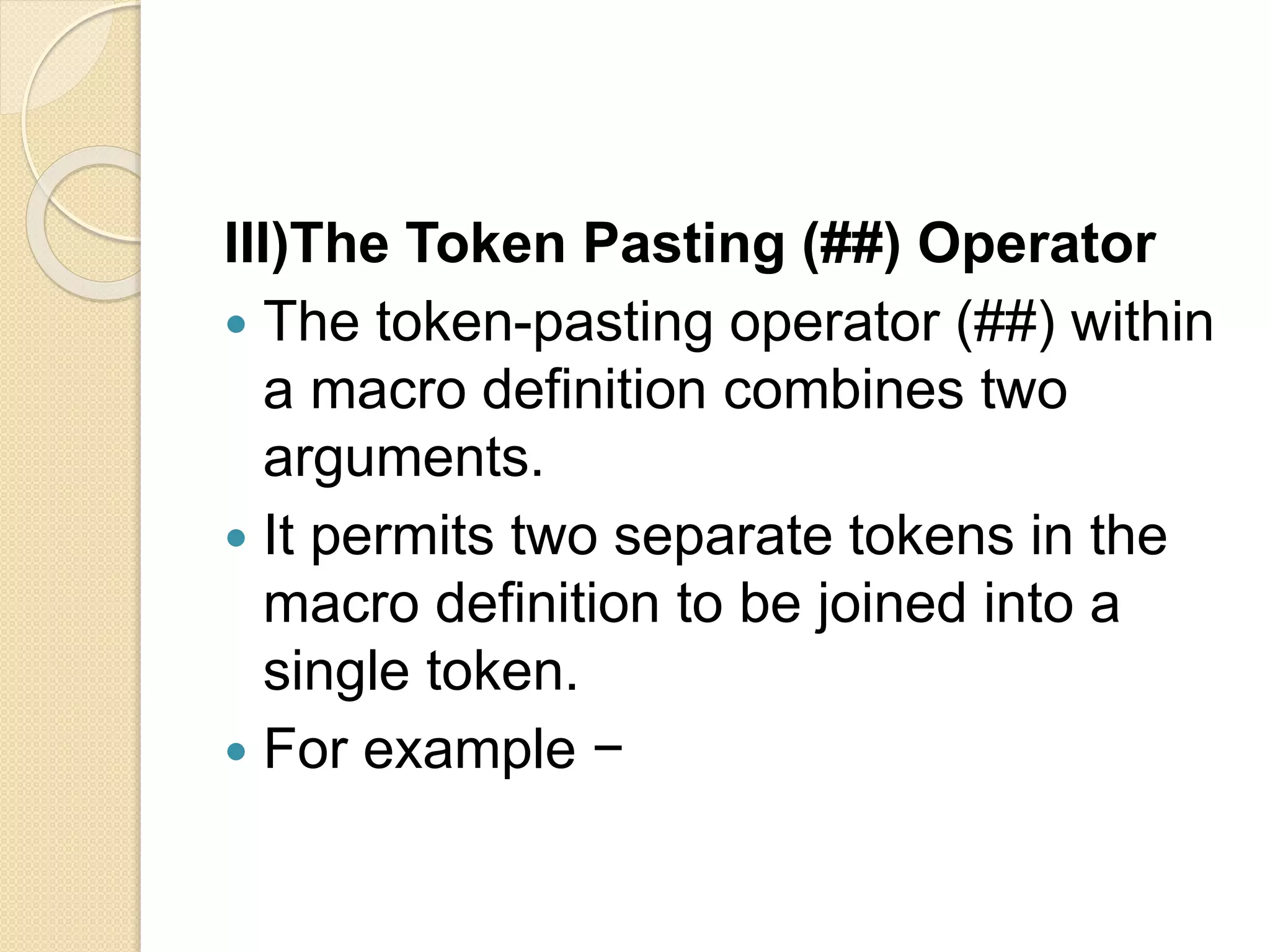 Preprocessor directives in c language | PPTX