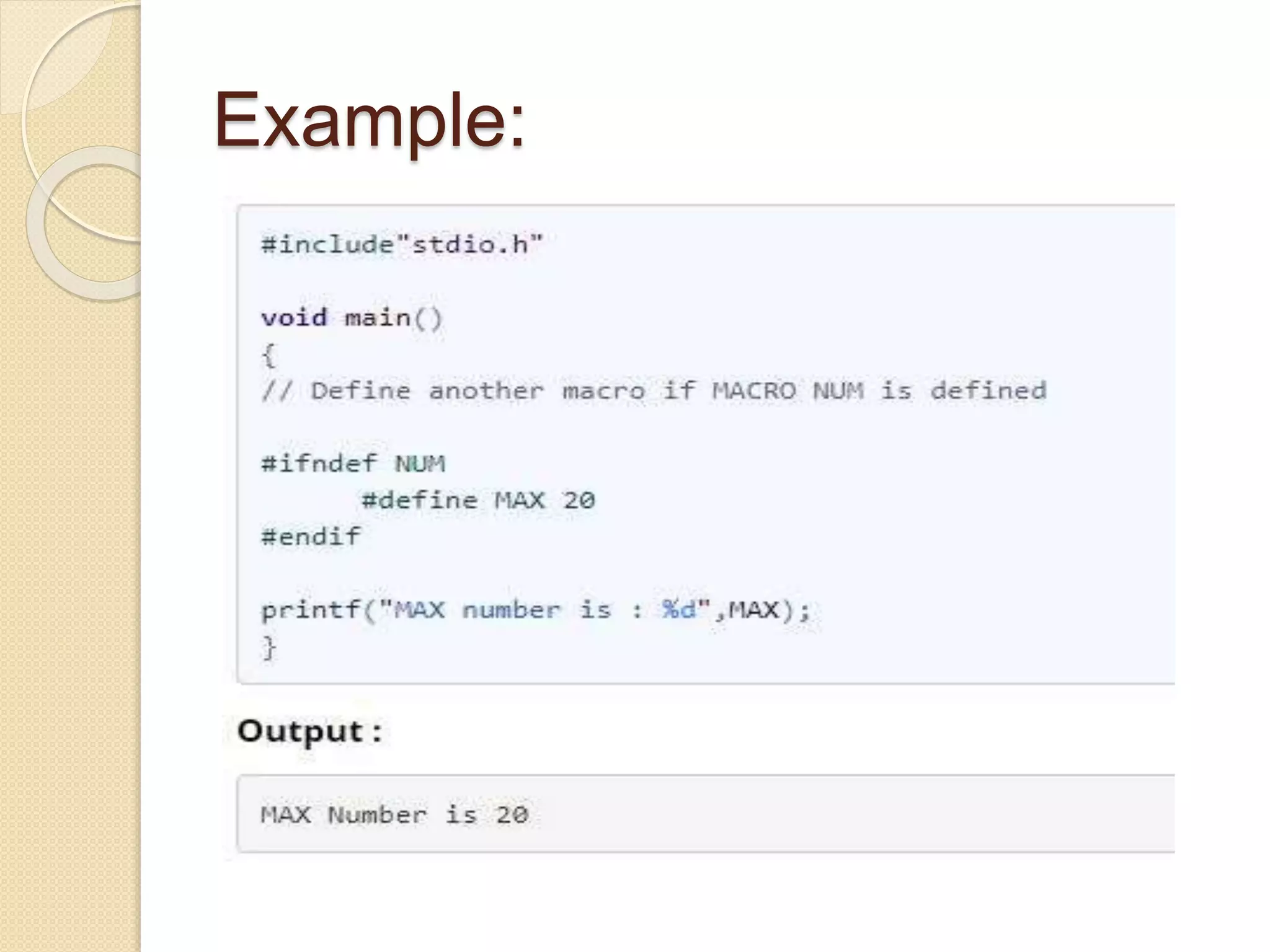 Preprocessor directives in c language | PPT | Free Download