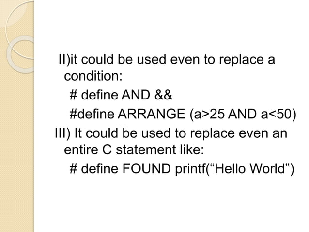 Preprocessor directives in c language | PPTX