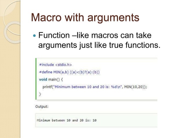 Preprocessor directives in c language image.