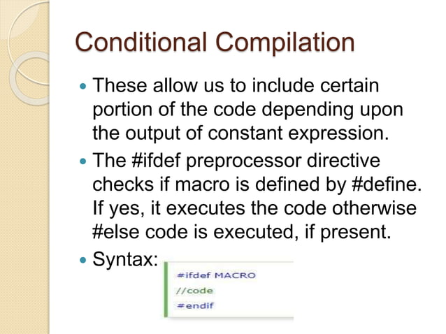 Preprocessor directives in c language