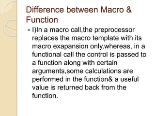 Preprocessor directives in c laguage | PPT