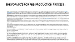 Pre production neil | PPT