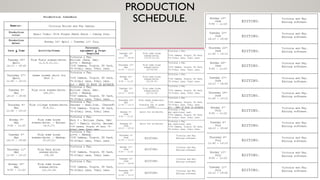 Pre production paperwork Music Video | PDF