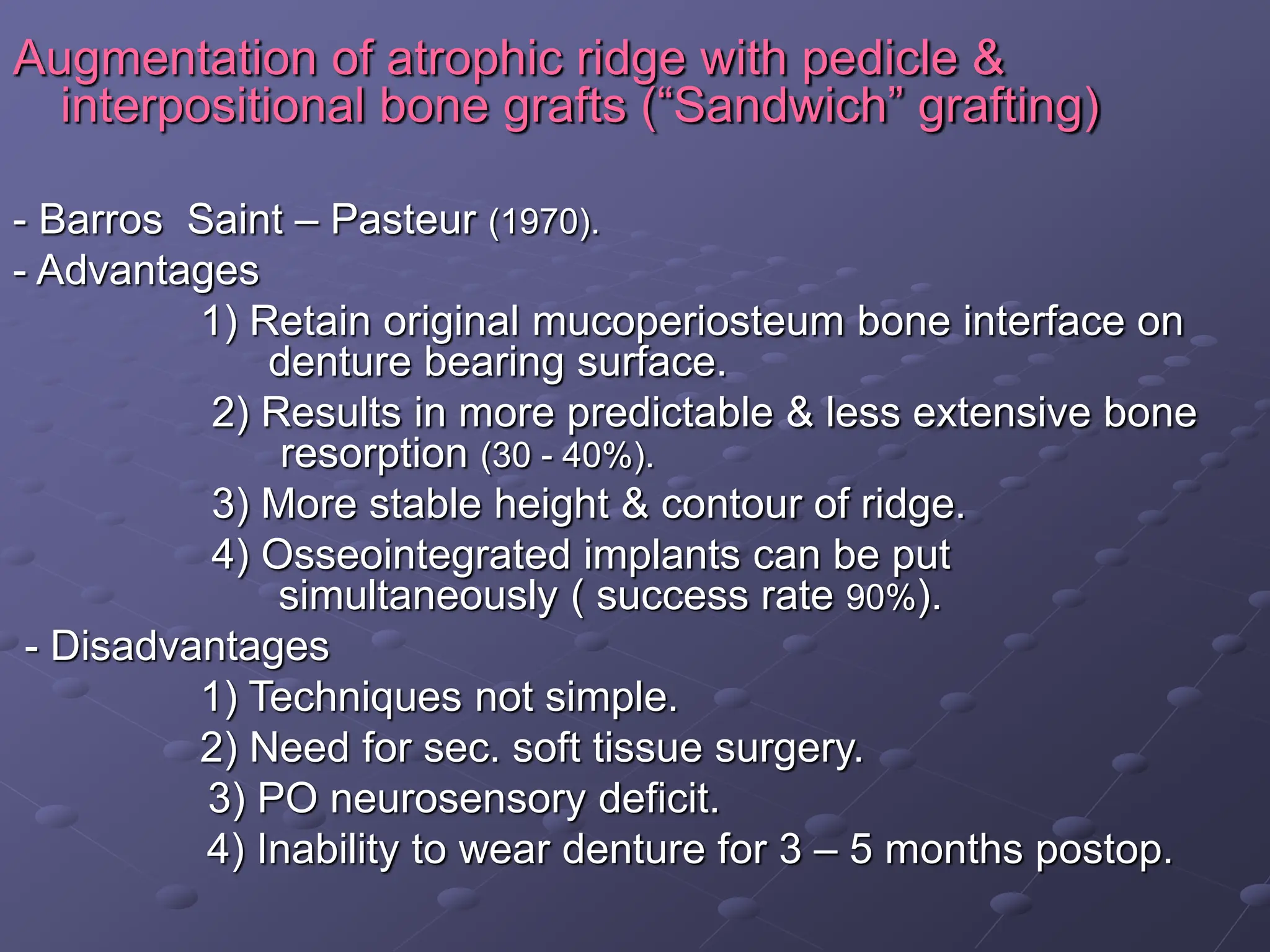 Preprosthetic surgery - ridge correction 2.ppt