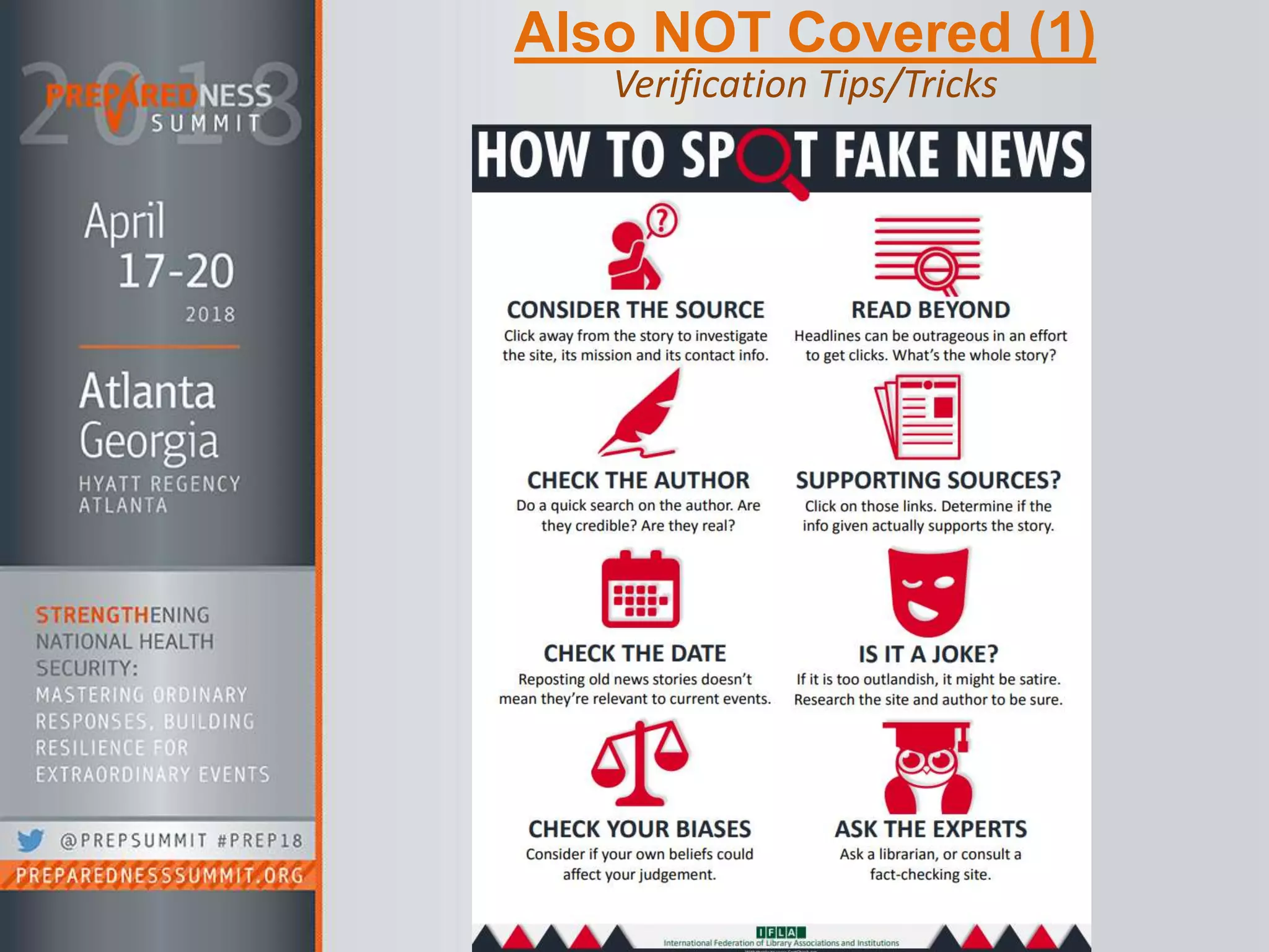 Also NOT Covered (1)
Verification Tips/Tricks
 