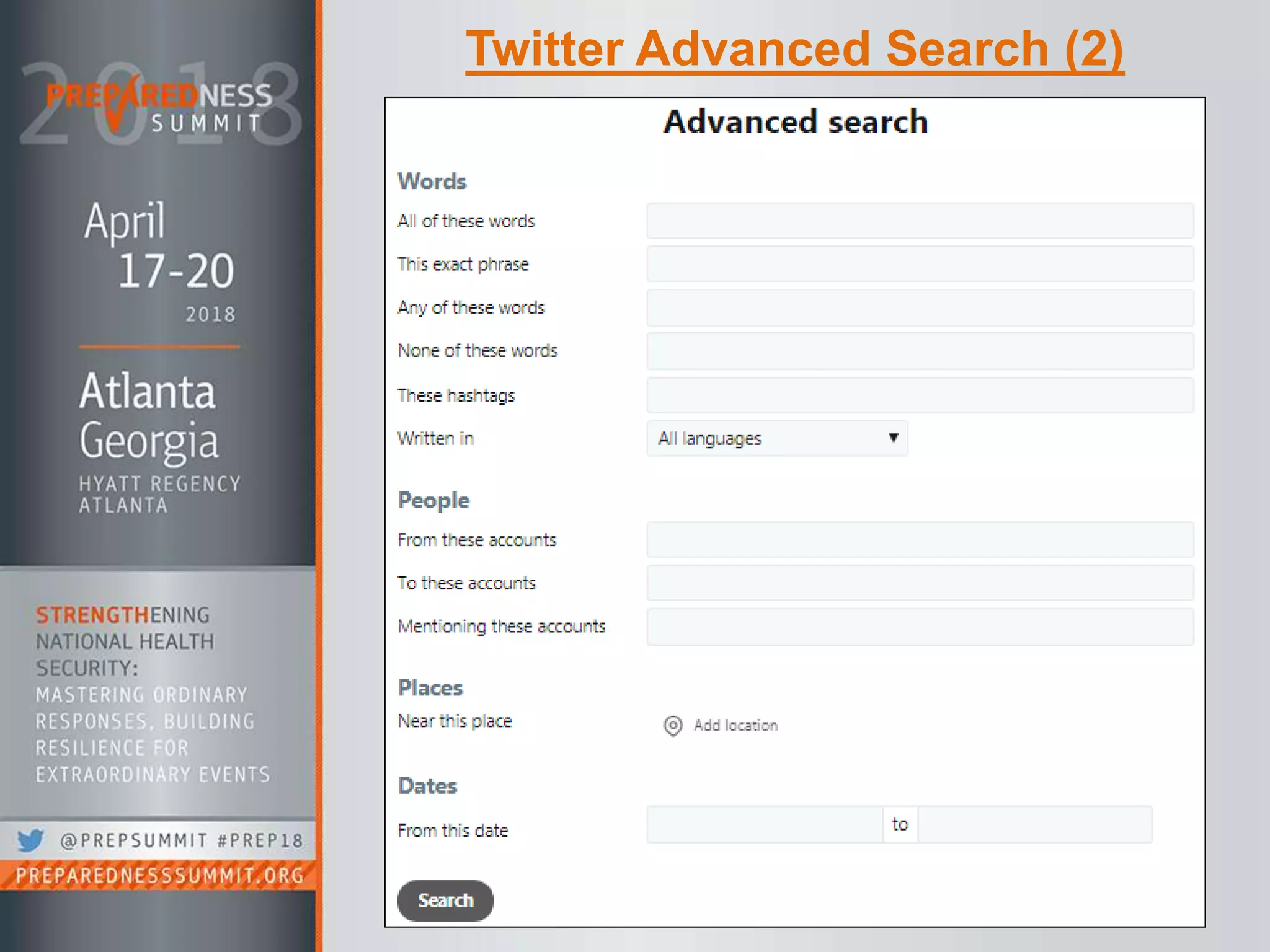 Twitter Advanced Search (2)
 