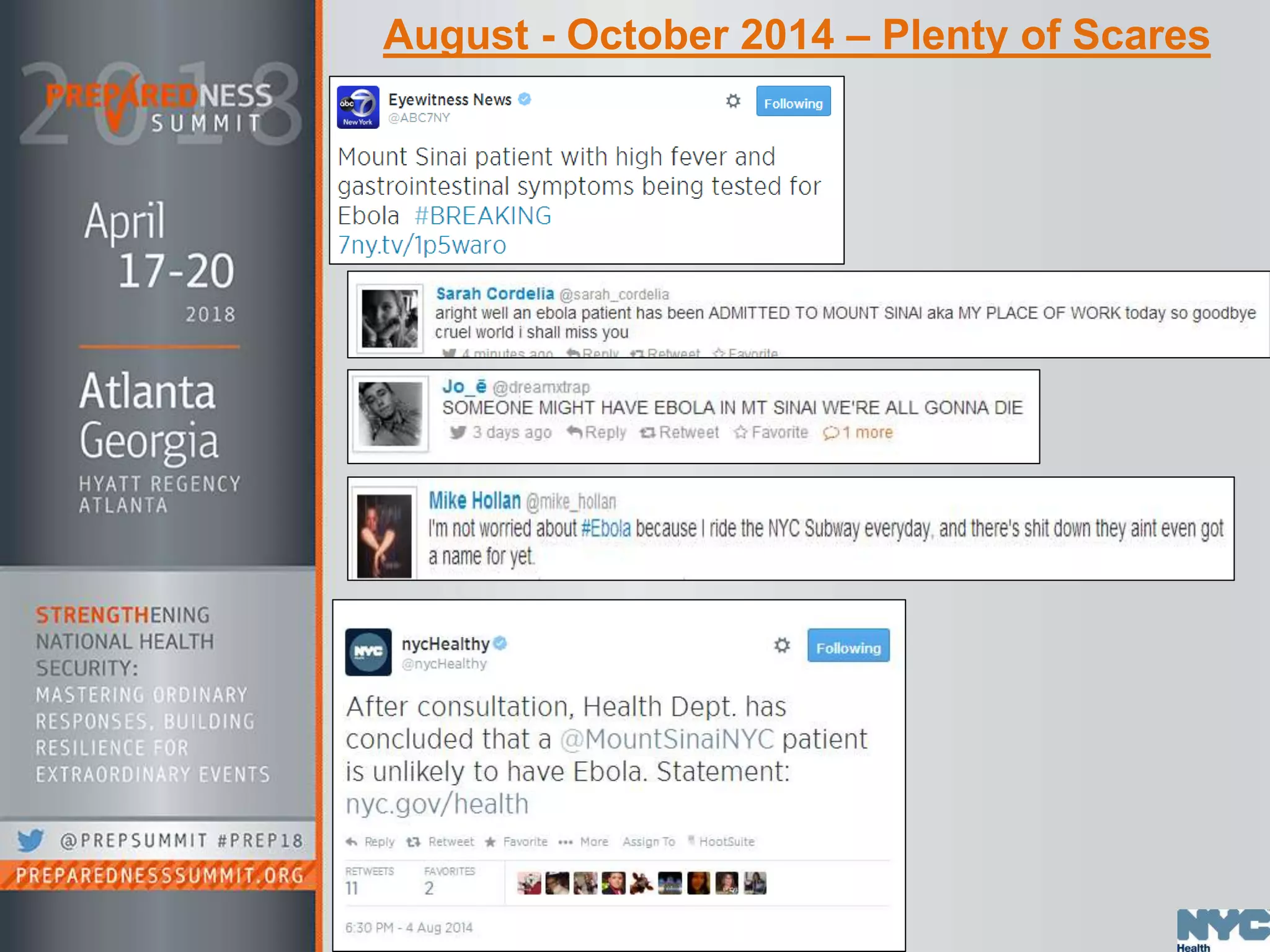 August - October 2014 – Plenty of Scares
 