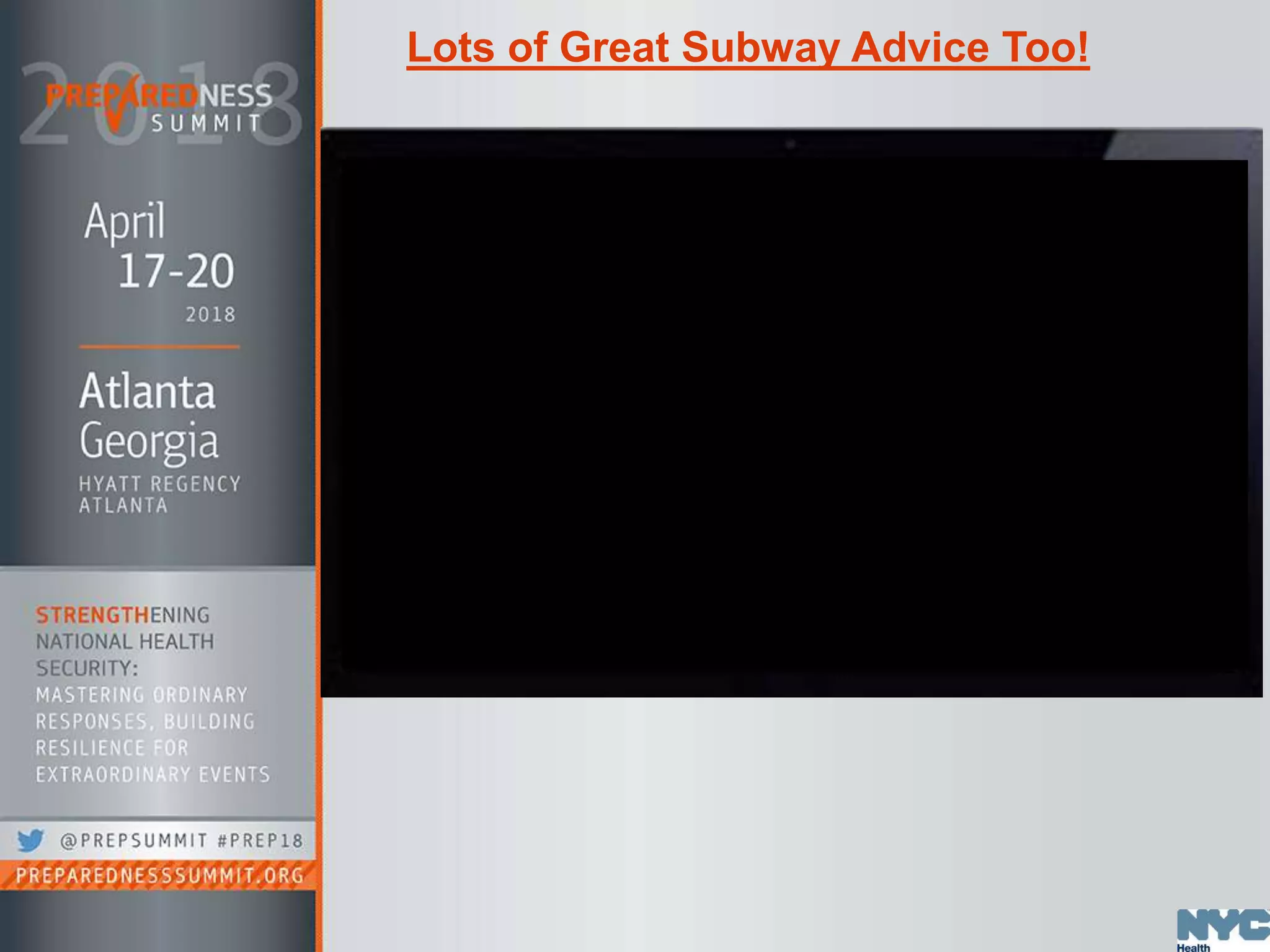 Lots of Great Subway Advice Too!
 