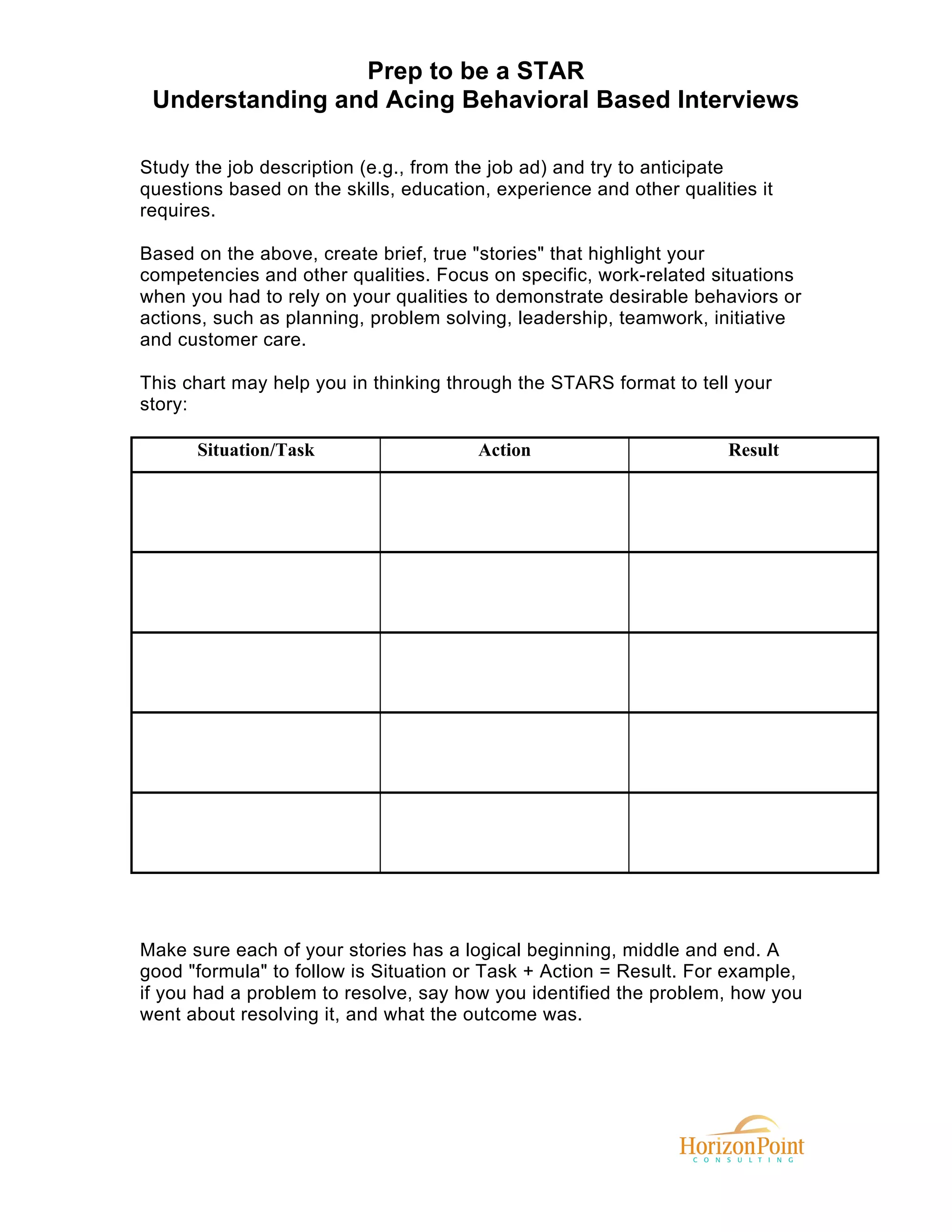 Prep to be a star behavioral based interviewing | PDF