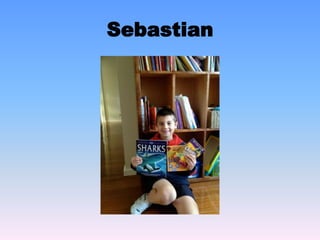 Sara
Here is my very special bookshelf! I love to read many books but one of my
favourites is "The Eleventh Hour" by Graeme Base (however it's not always
done at the top of my bookshelf)!
 