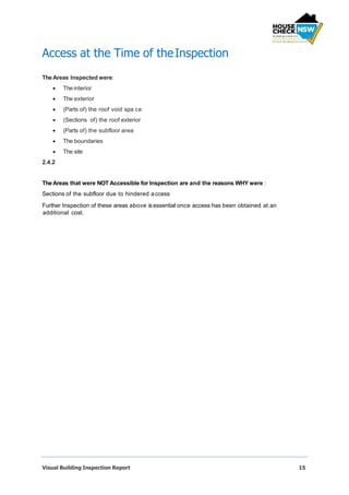 Pre Purchase Building And Pest Inspection Sample Report - Housecheck ...