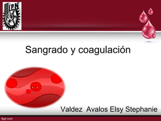 Sangrado y coagulación
Valdez Avalos Elsy Stephanie
 