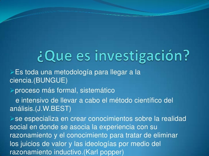 Pre Que Es InvestigacióN