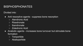 Osteoporosis and Different Pharmacological management | PPTX