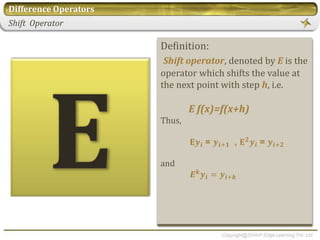 Shift Operator Numerical Methods Prerna actual.pptx
