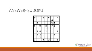 ANSWER- SUDOKU 
 