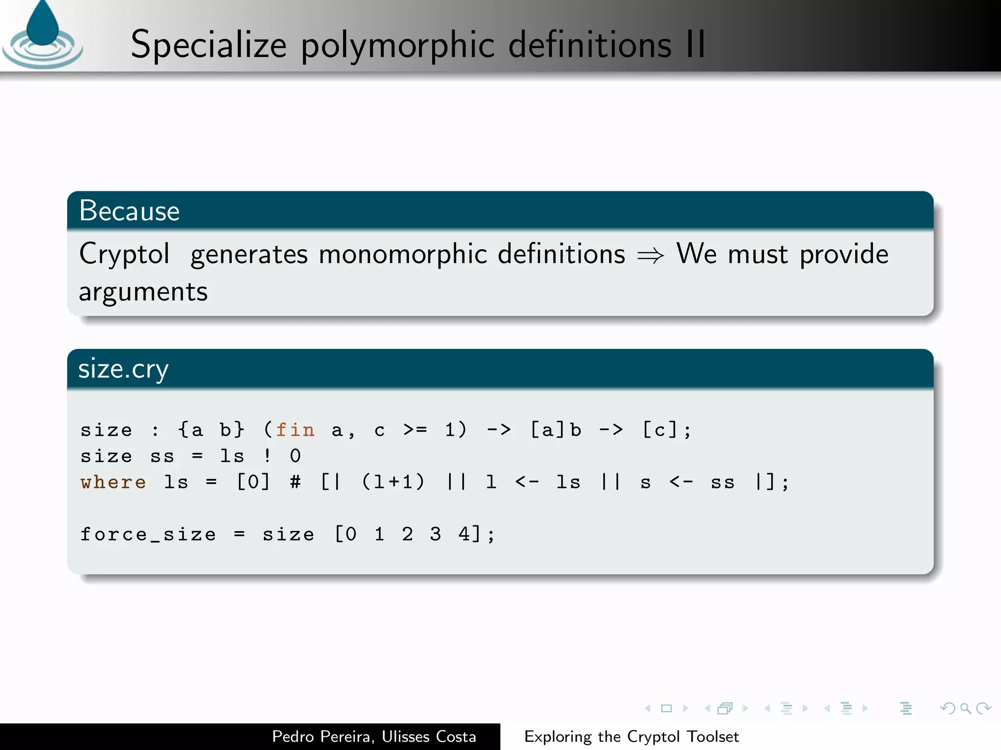 Exploring the Cryptol Toolset