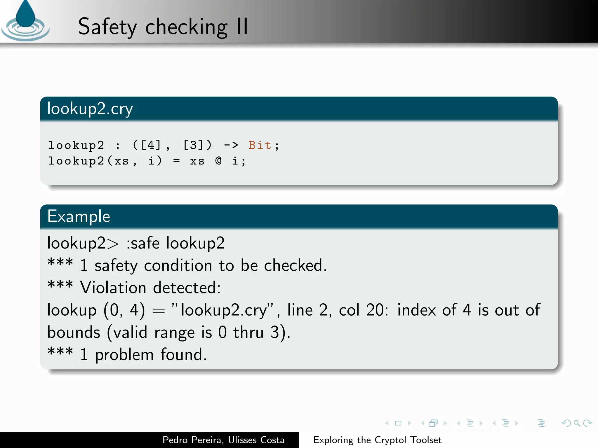 Exploring the Cryptol Toolset