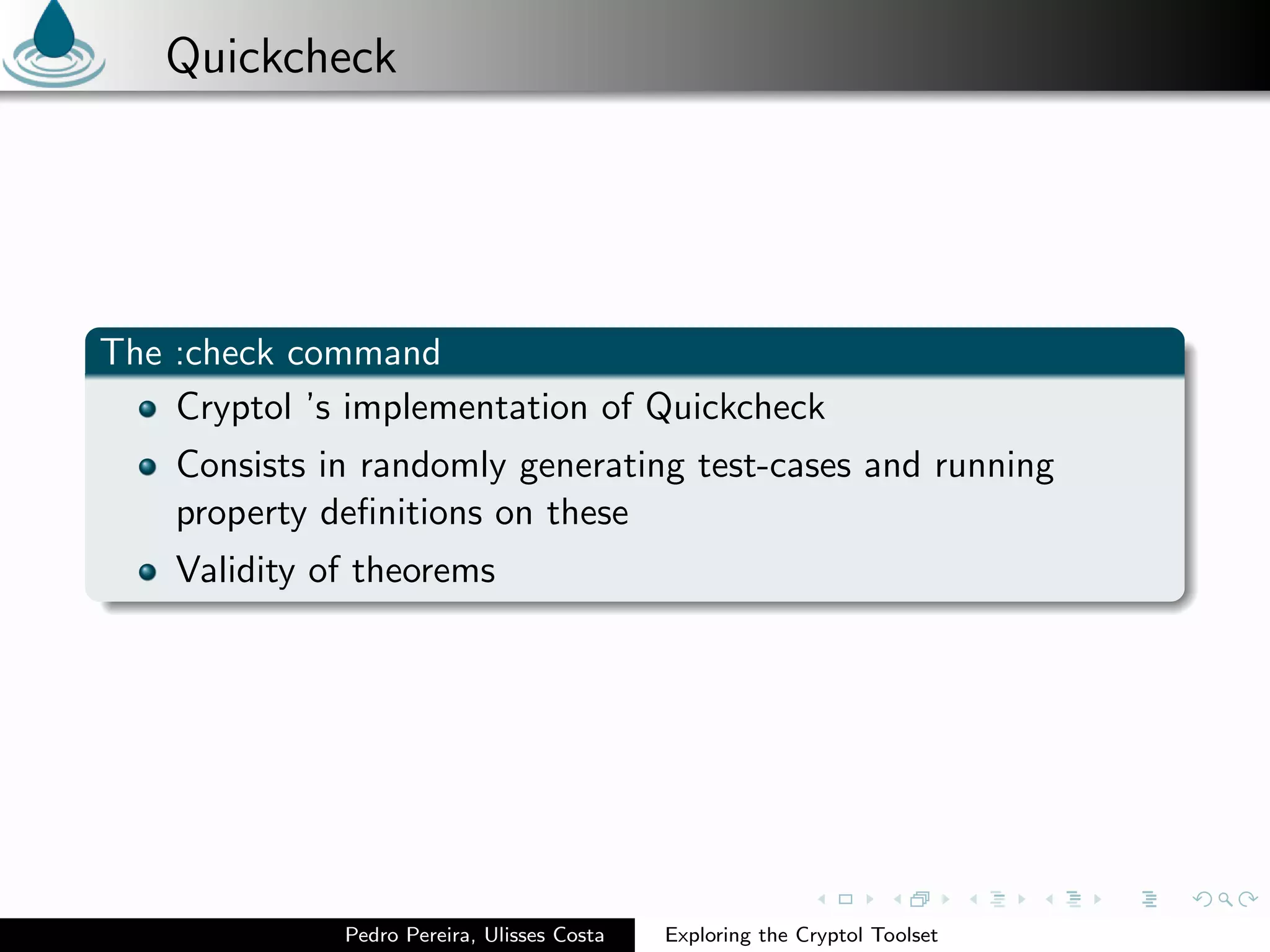Exploring the Cryptol Toolset