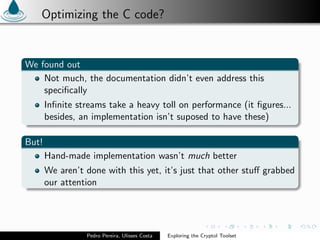 Exploring the Cryptol Toolset