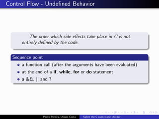 Splint the C code static checker