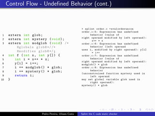 Splint the C code static checker