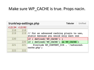 Make sure WP_CACHE is true. Props nacin.