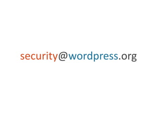security@wordpress.org