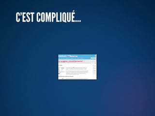 C’EST COMPLIQUÉ…
 