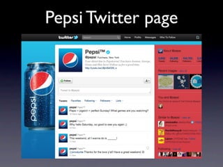 Pepsi Twitter page
 