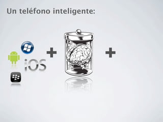 Un teléfono inteligente:




          +                +
 