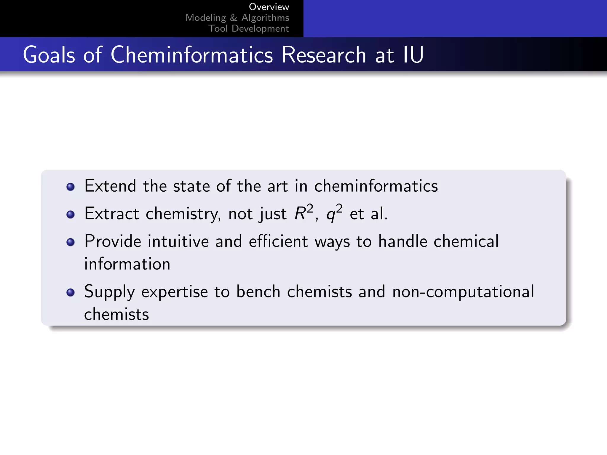 Chemical Spaces: Modeling, Exploration & Understanding