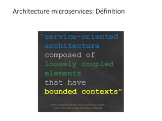 Architecture microservices: Définition
 