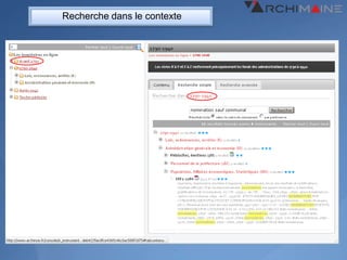 Recherche dans le contexte
 
