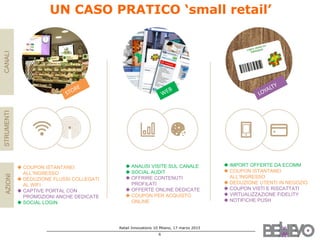 Retail Innovations 10 Milano, 17 marzo 2015
6
Inserire logo
UN CASO PRATICO ‘small retail’
 COUPON ISTANTANEI
ALL’INGRESS...