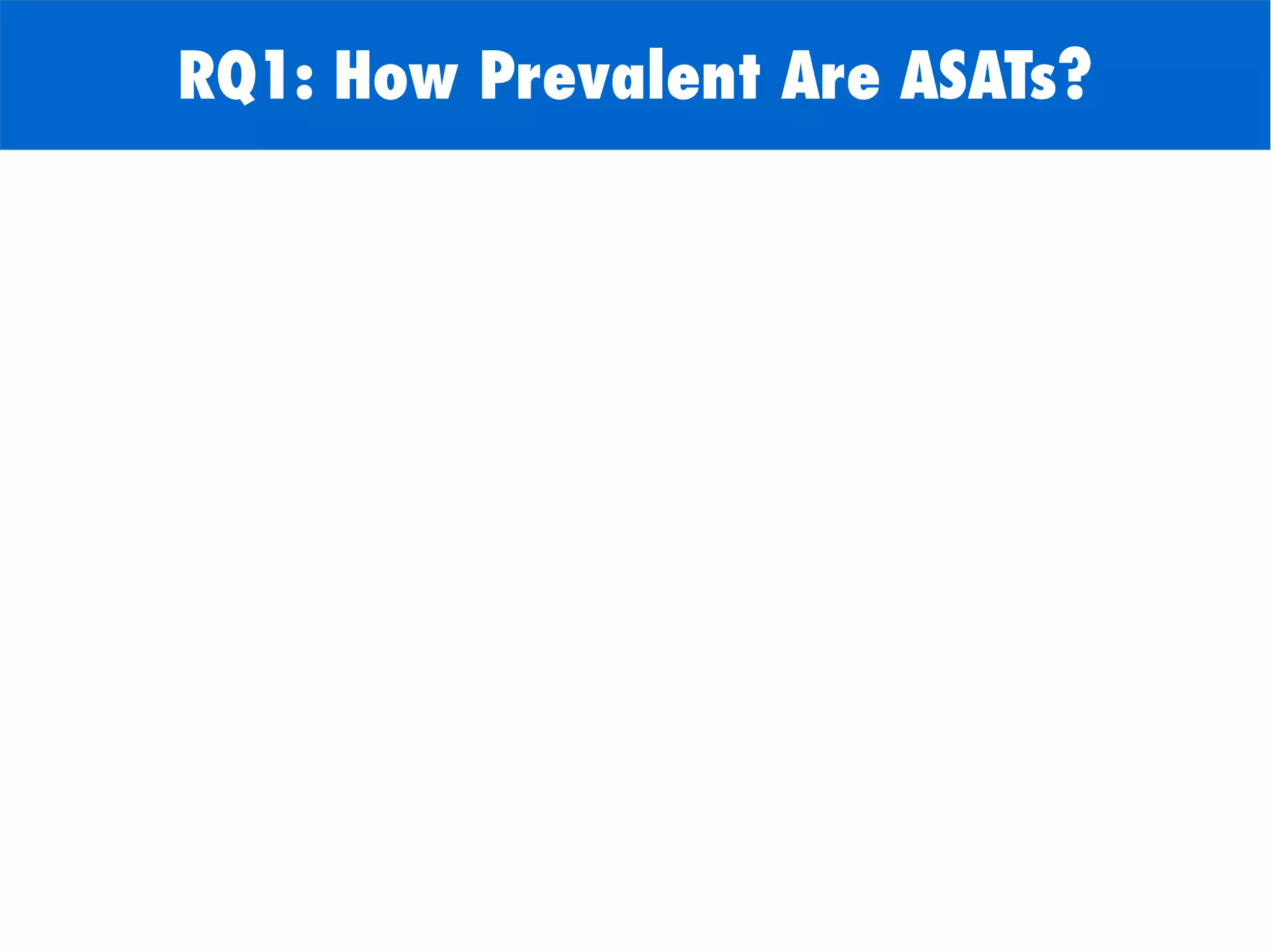 RQ1: How Prevalent Are ASATs?
 