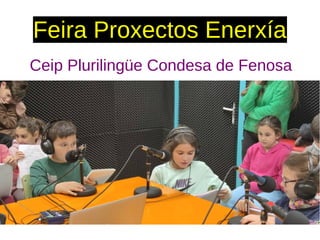 Feira Proxectos Enerxía
Ceip Plurilingüe Condesa de Fenosa
 