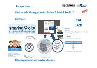 Perspectives …
Vers un API Management solution ? Privé ? Public ?
Exemple:
Développement de services locaux
API
C4C
B2B
 
