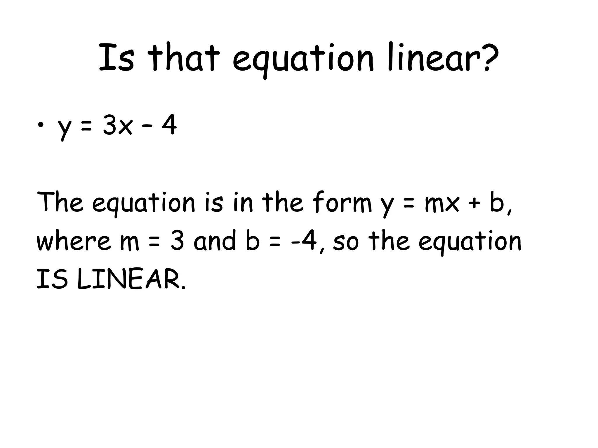 Pres Graphing Linear Equations (Section 1.1) | PPT