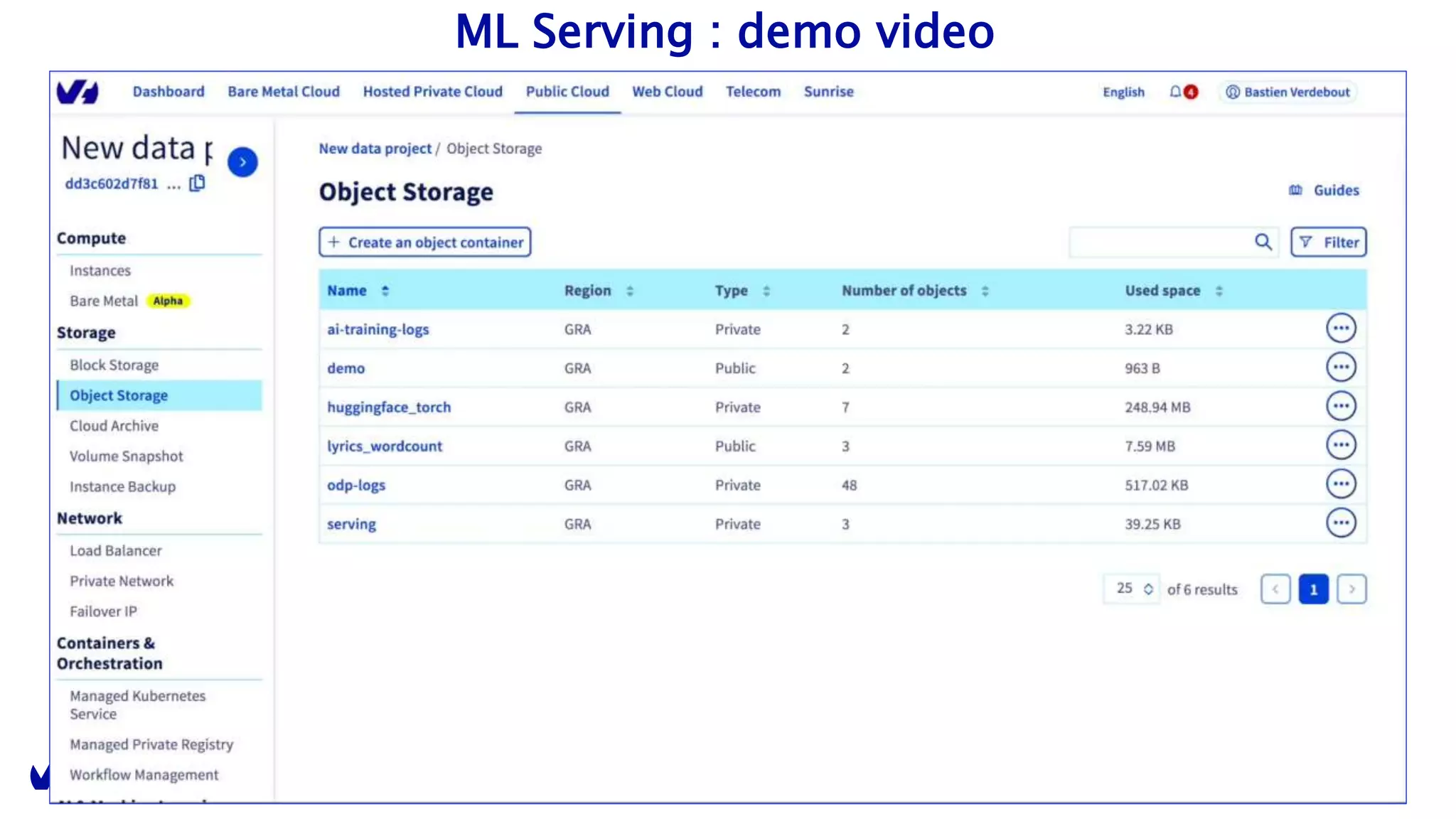 ML Serving : demo video
 